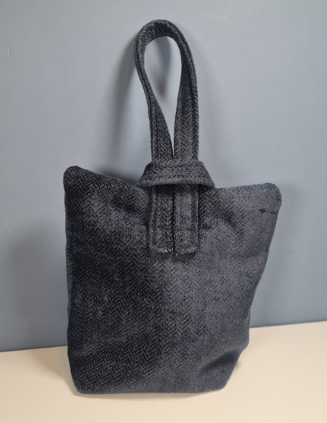 Rear of gas mask bag